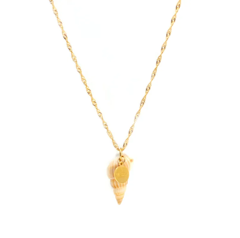 Salty Cali Seashore Pendant Necklace - GOLD sold by Sun Diego Boardshops