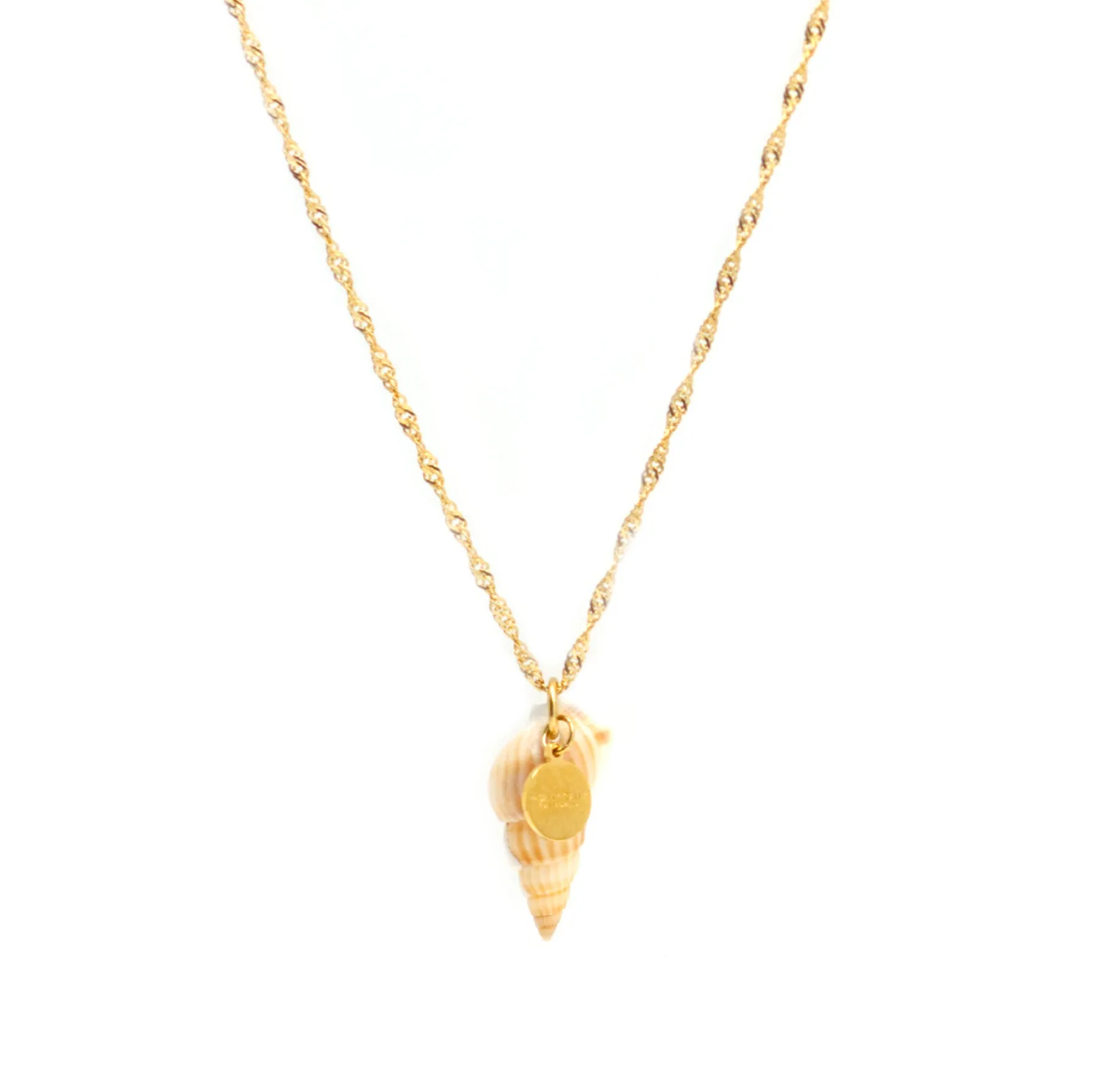 Salty Cali Seashore Pendant Necklace - GOLD sold by Sun Diego Boardshops