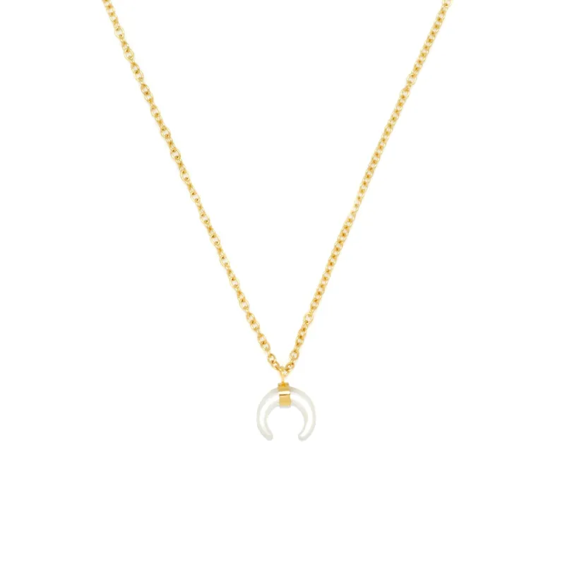 Salty Cali Mother Pearl Horn Necklace - NA sold by Sun Diego Boardshops