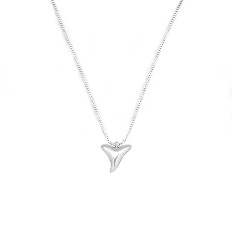 Salty Cali Shark Tooth Necklace - SILVER sold by Sun Diego Boardshops