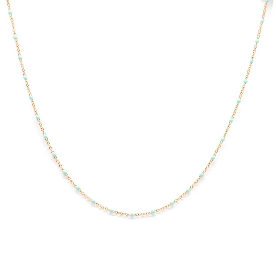 Salty Cali Sweet Dots Necklace - AQUA sold by Sun Diego Boardshops