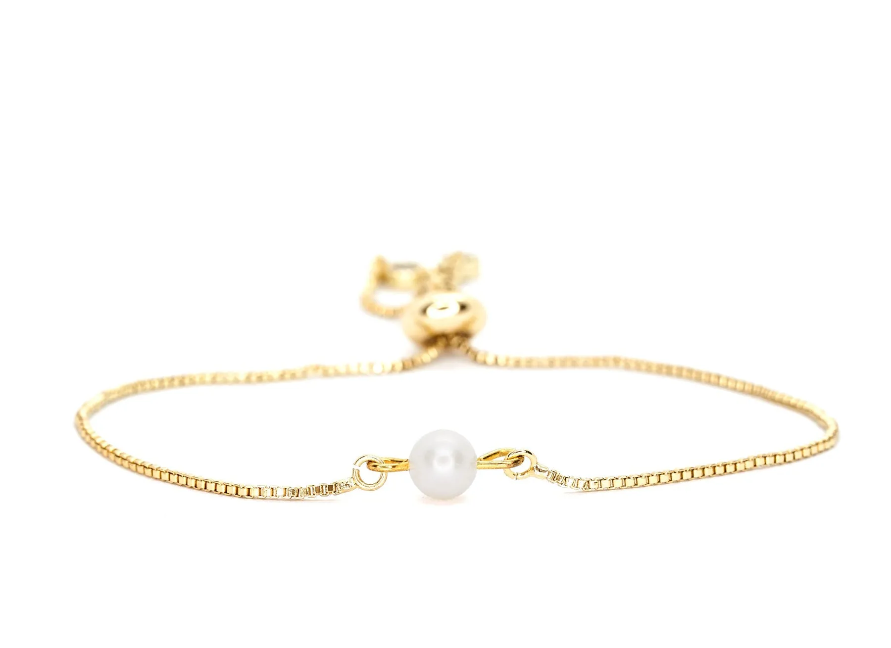 Salty Cali Fresh Water Pearl Bolo Bracelet - GOLD sold by Sun Diego Boardshops