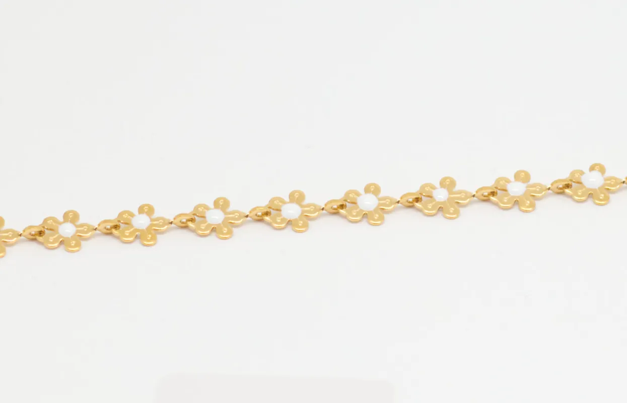 Salty Cali Bloom Anklet - WHITE sold by Sun Diego Boardshops
