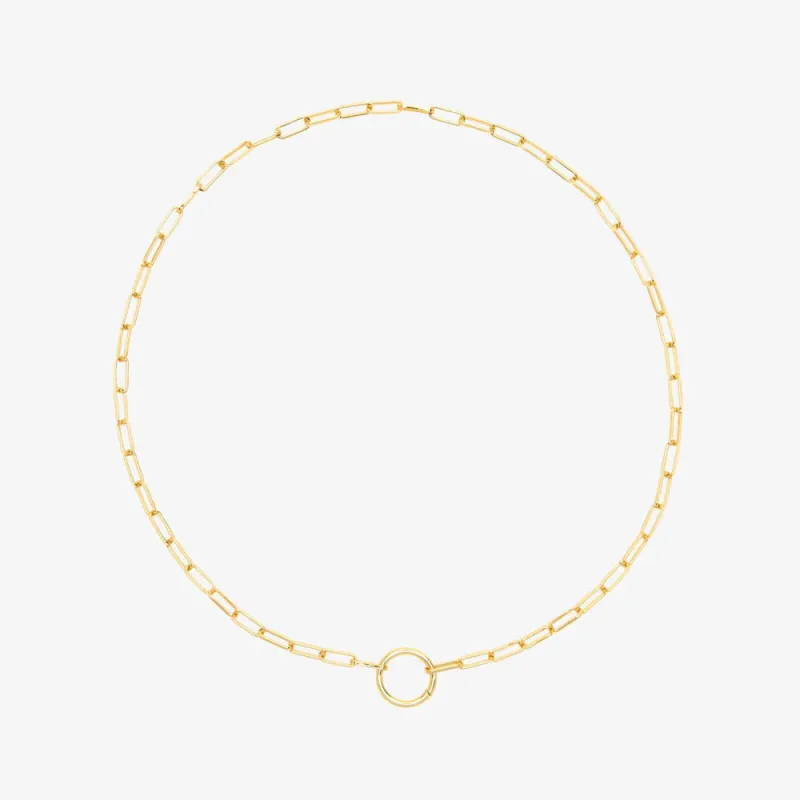 Pura Vida Harper Round Charm Chain Choker - GOLD sold by Sun Diego Boardshops