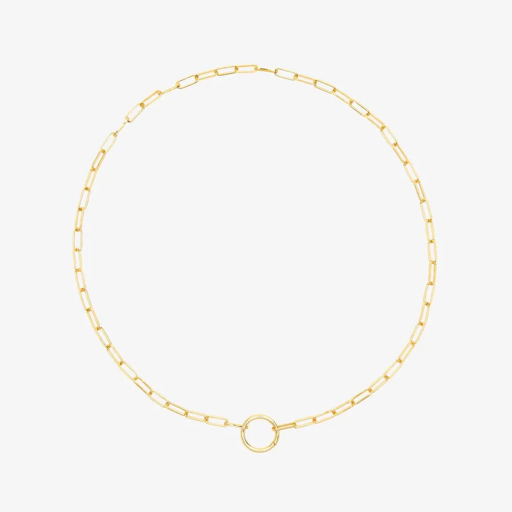 Pura Vida Harper Round Charm Chain Choker - GOLD sold by Sun Diego Boardshops