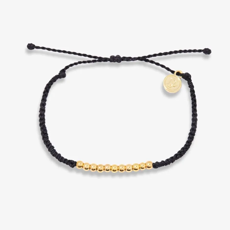 Pura Vida Harper Bead String Bracelet - BLACK sold by Sun Diego Boardshops