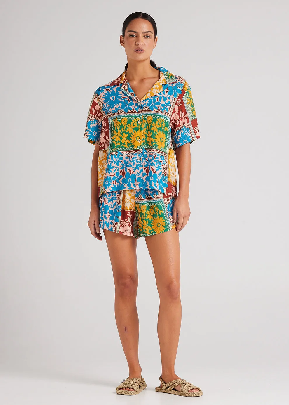 Poolside Paradiso Wildflower SS Shirt - SUNSHINE sold by Sun Diego Boardshops product image thumbnail 2