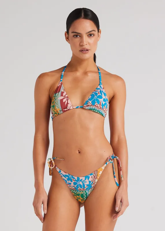 Poolside Paradiso Wildflower String Tie Bikini Top - SUNSHINE sold by Sun Diego Boardshops