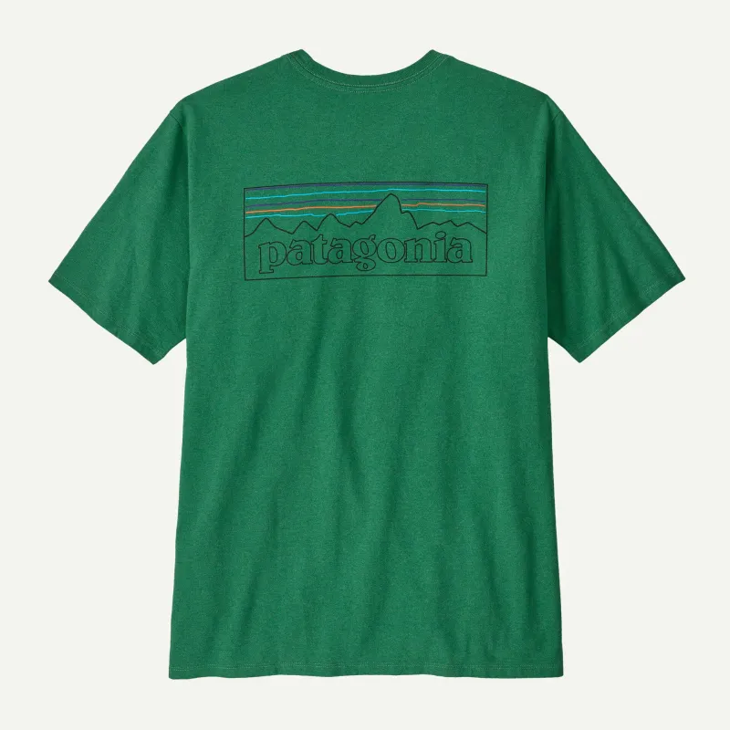 Patagonia Men's P-6 Logo Responsibili-Tee - GREEN sold by Sun Diego Boardshops