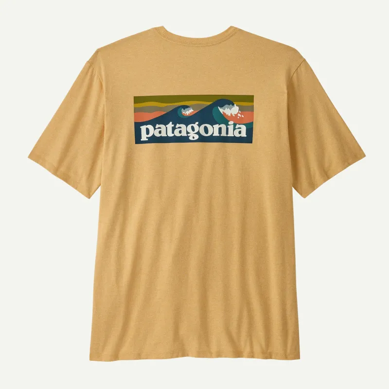 Patagonia Men's Boardshort Logo Pocket Responsibili-Tee - BEESWAX TAN sold by Sun Diego Boardshops