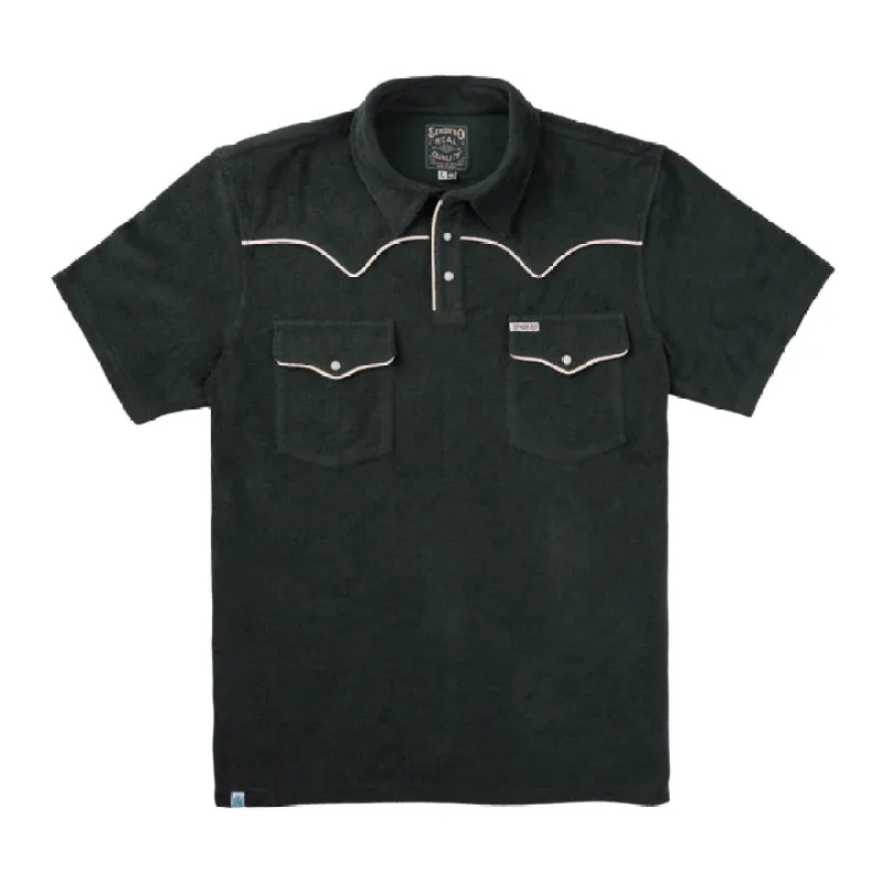 Sendero Cantina Terry Polo - SPRUCE GREEN sold by Sun Diego Boardshops