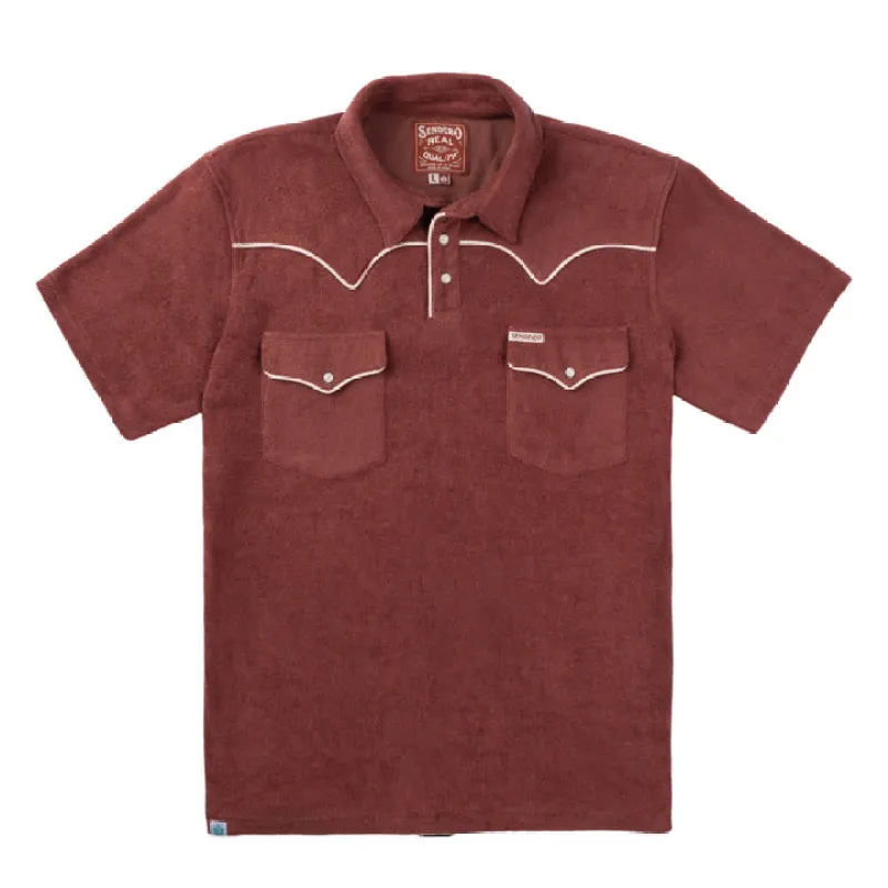 Sendero Cantina Terry Polo - MAHOGANY sold by Sun Diego Boardshops