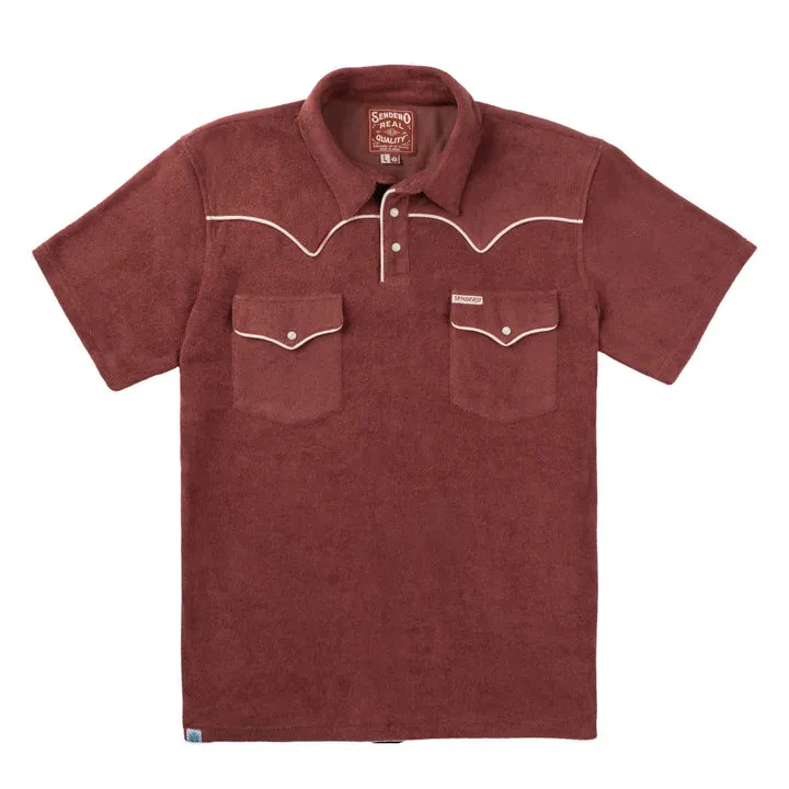 Sendero Cantina Terry Polo - MAHOGANY sold by Sun Diego Boardshops