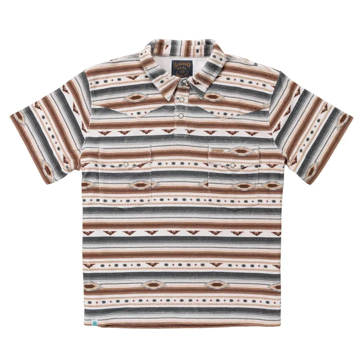 Sendero Cantina Terry Polo - GRAY/TAN sold by Sun Diego Boardshops