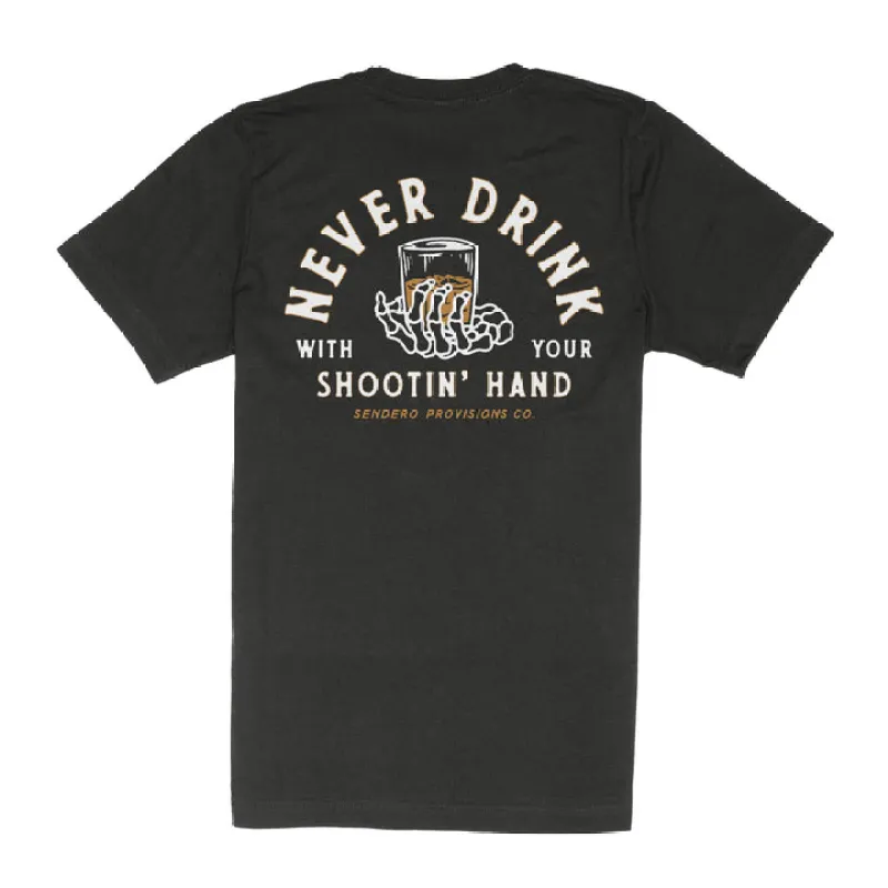 Sendero Shootin' Hand T-Shirt - BLACK sold by Sun Diego Boardshops