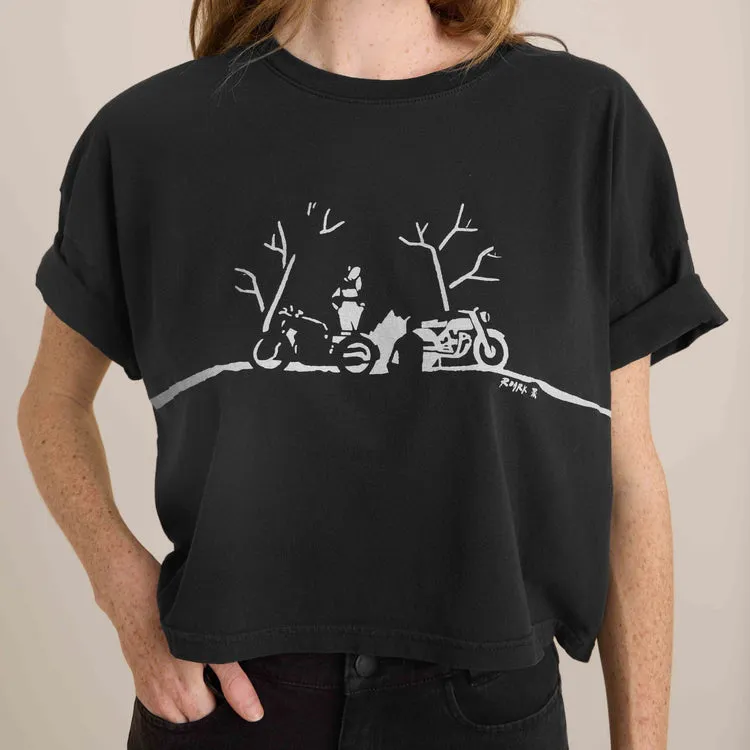 Roark Night Ride Cropped Boxy Organic Premium Tee - FADED BLACK sold by Sun Diego Boardshops product image thumbnail 3