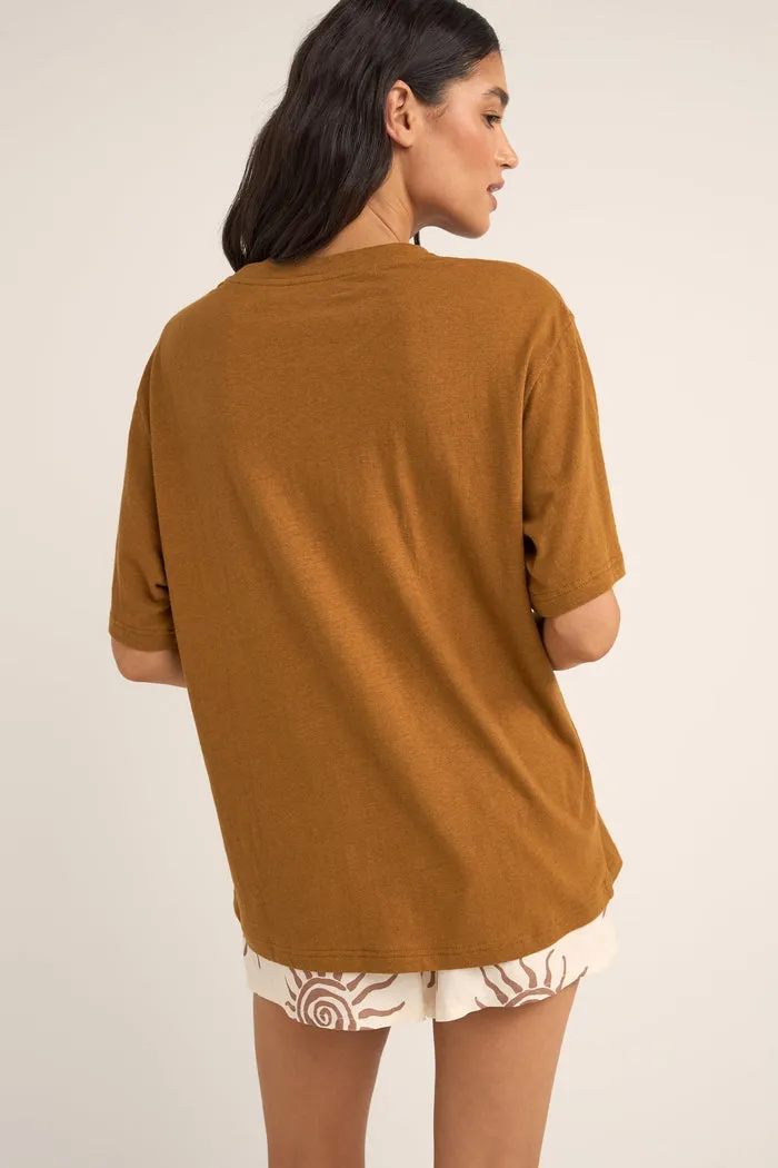 Rhythm Seafarer Oversized T-Shirt - BROWN sold by Sun Diego Boardshops product image thumbnail 2