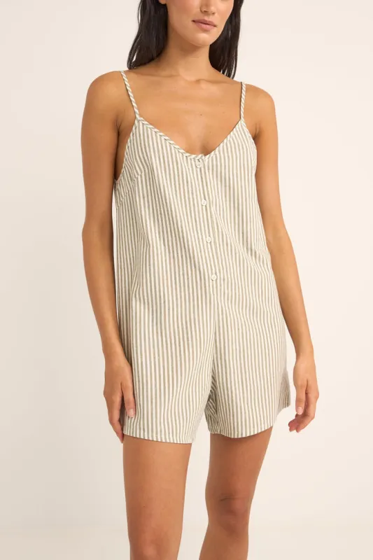 Rhythm Valley Stripe Adjustable Romper - IVY sold by Sun Diego Boardshops