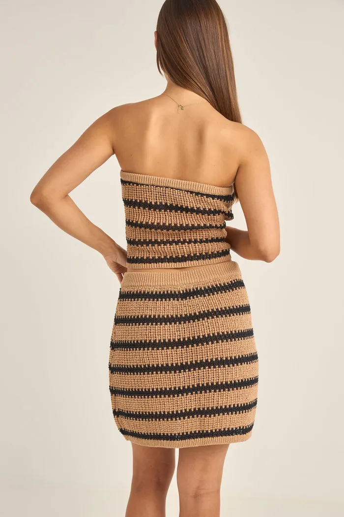 Rhythm Sol Stripe Strapless Knit Top - BLACK sold by Sun Diego Boardshops product image thumbnail 2