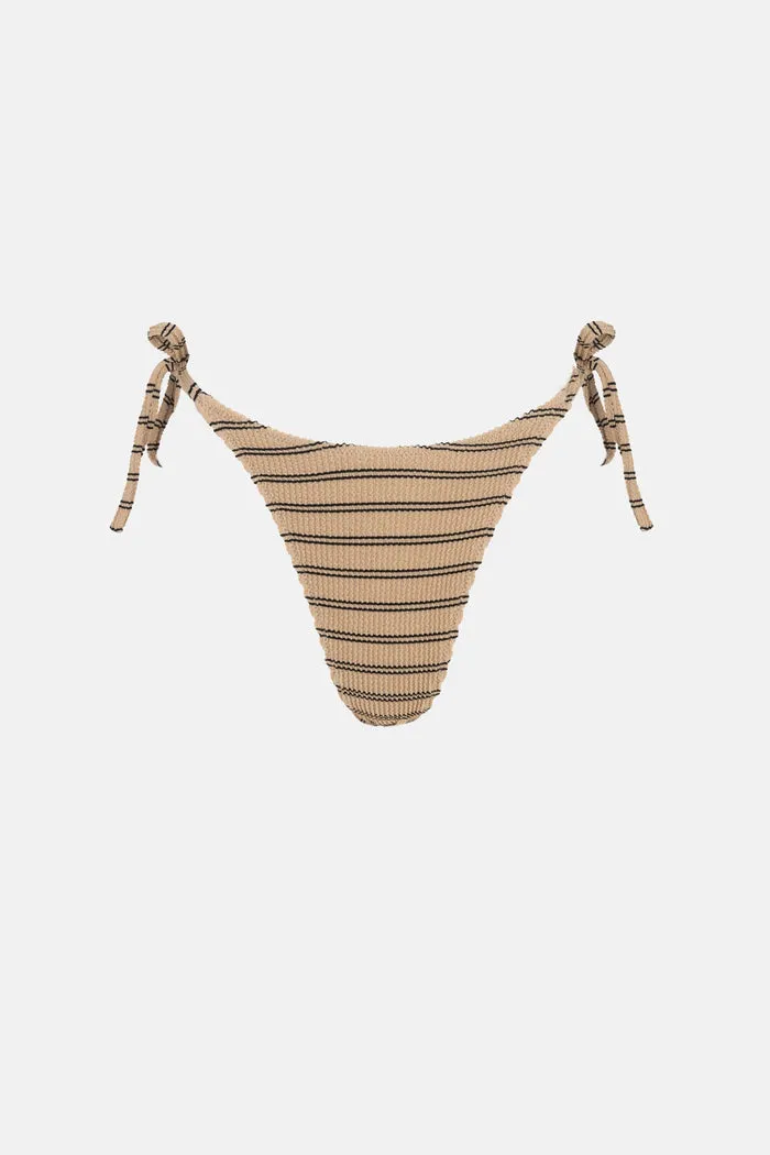 Rhythm Sol Stripe Tie Side Hi Cut Pant - BLACK sold by Sun Diego Boardshops