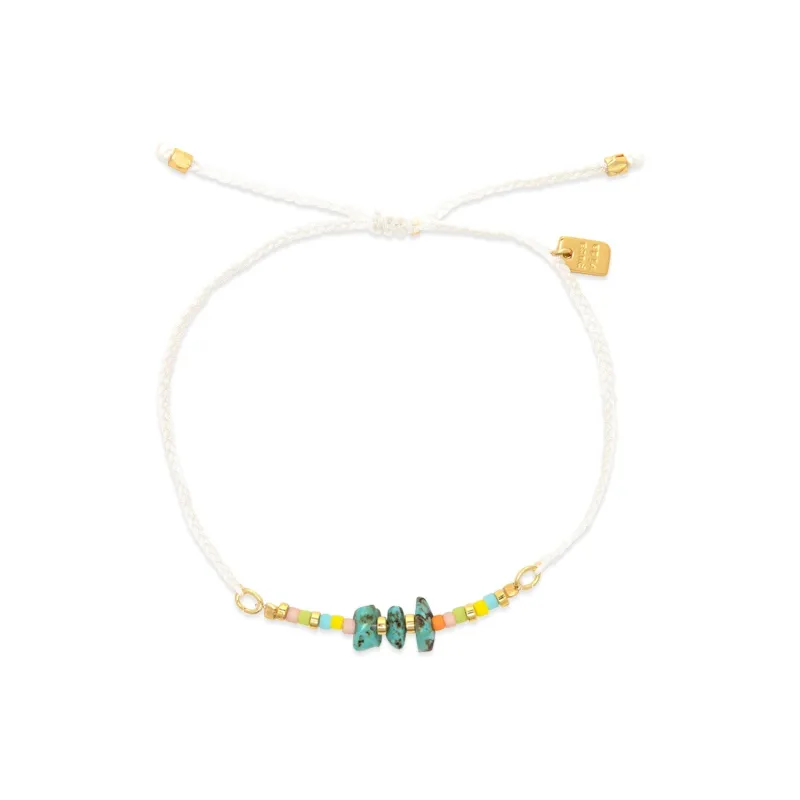 Pura Vida Dainty Solanna Seed Bead Bracelet - WHITE sold by Sun Diego Boardshops