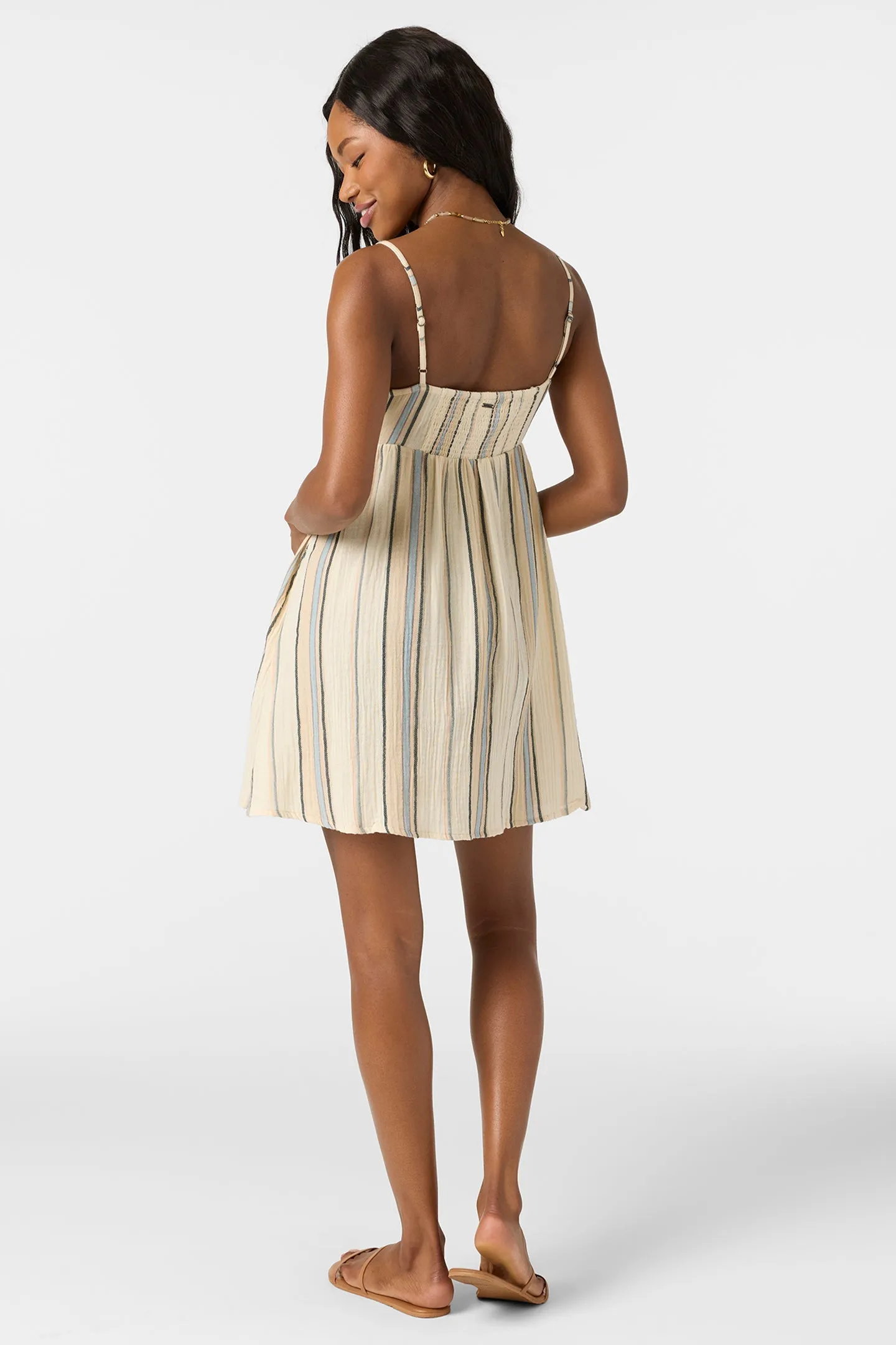 O'Neill NATALYA STRIPE SHORT DRESS - TAPIOCA sold by Sun Diego Boardshops product image thumbnail 2
