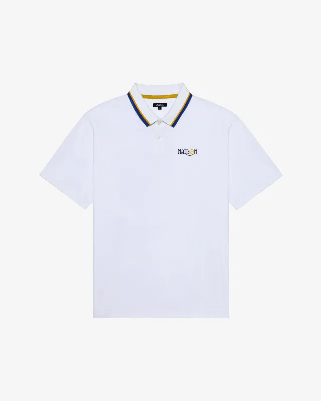 Malbon Grasse Pique Polo - White made by Malbon