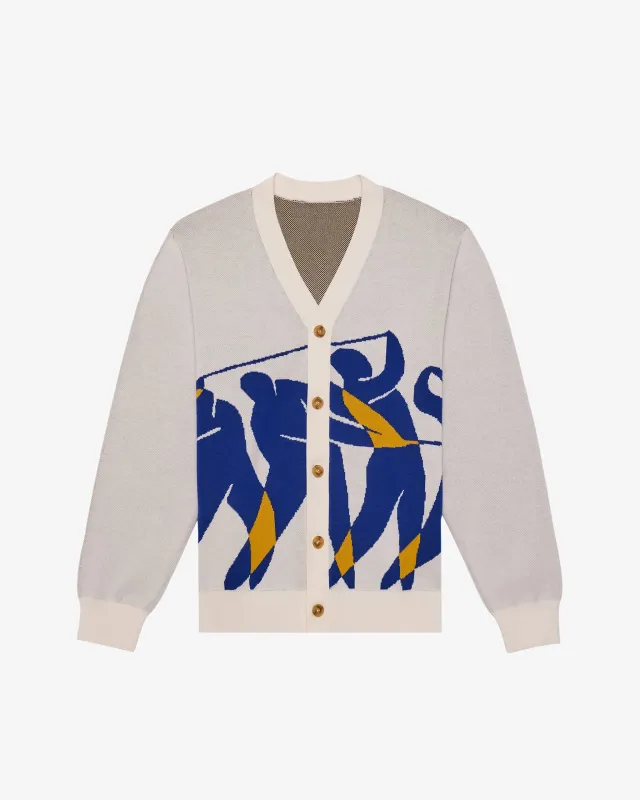 Malbon Golf MATISSE CARDIGAN - WHITE sold by Sun Diego Boardshops