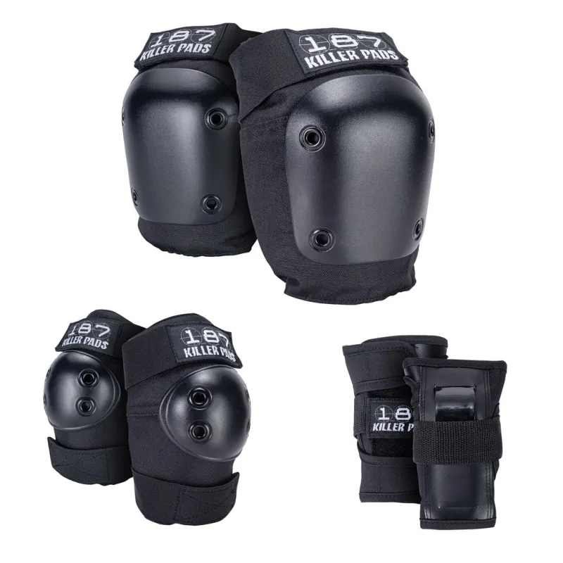 187 Killer Pads Youth SIX PACK PAD SET - BLACK sold by Sun Diego Boardshops