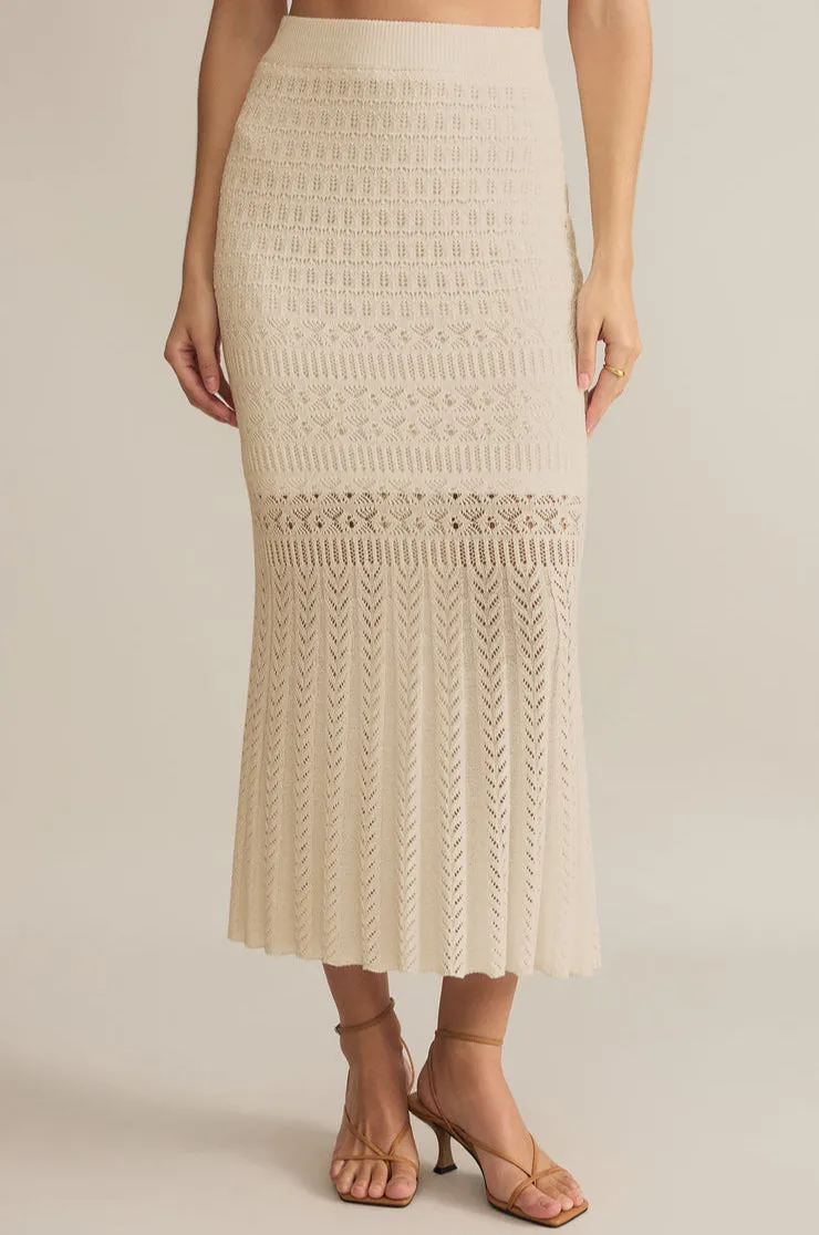 Z-Supply Soria Crochet Midi Skirt - SEA SALT sold by Sun Diego Boardshops