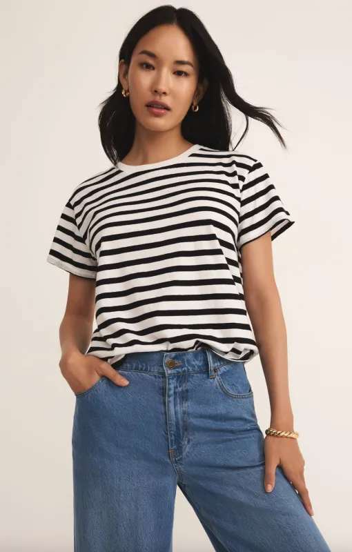 Z-Supply Go To Stripe Tee - BLACK sold by Sun Diego Boardshops