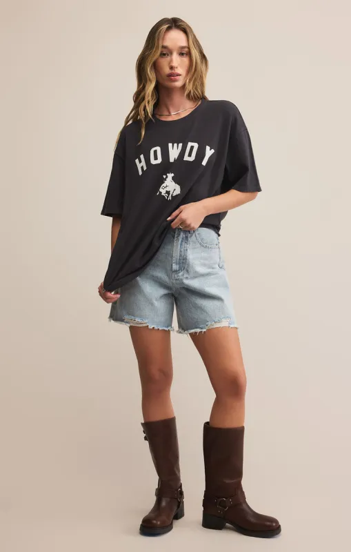 Z-Supply Howdy So Cal Oversized Tee - BLACK SAND sold by Sun Diego Boardshops