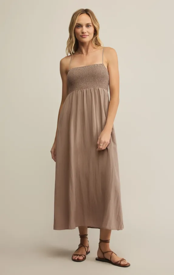 Z-Supply Beachside Midi Dress - ICED COFFEE sold by Sun Diego Boardshops