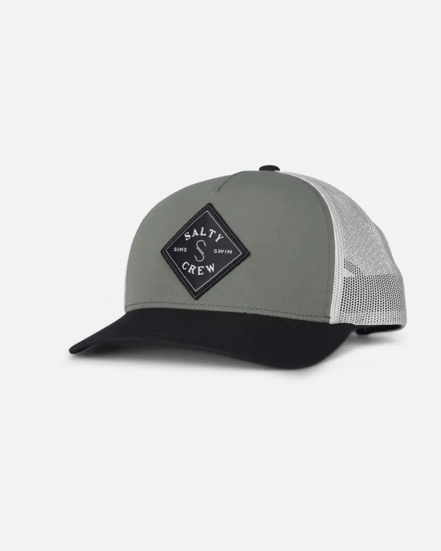 Salty Crew Sealine Retro Trucker Hat - OLIVE/BLACK sold by Sun Diego Boardshops