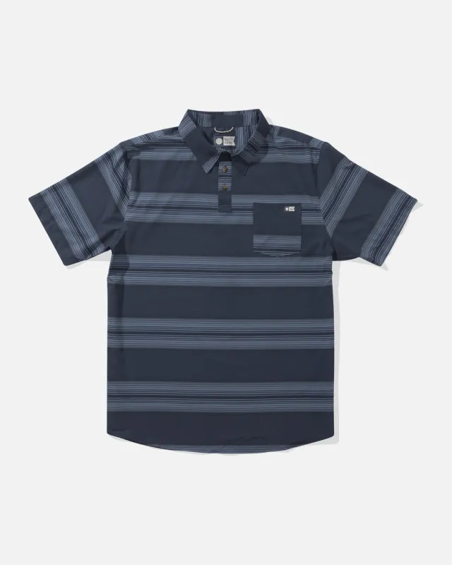 Salty Crew Sundown Perforated Polo - NAVY sold by Sun Diego Boardshops