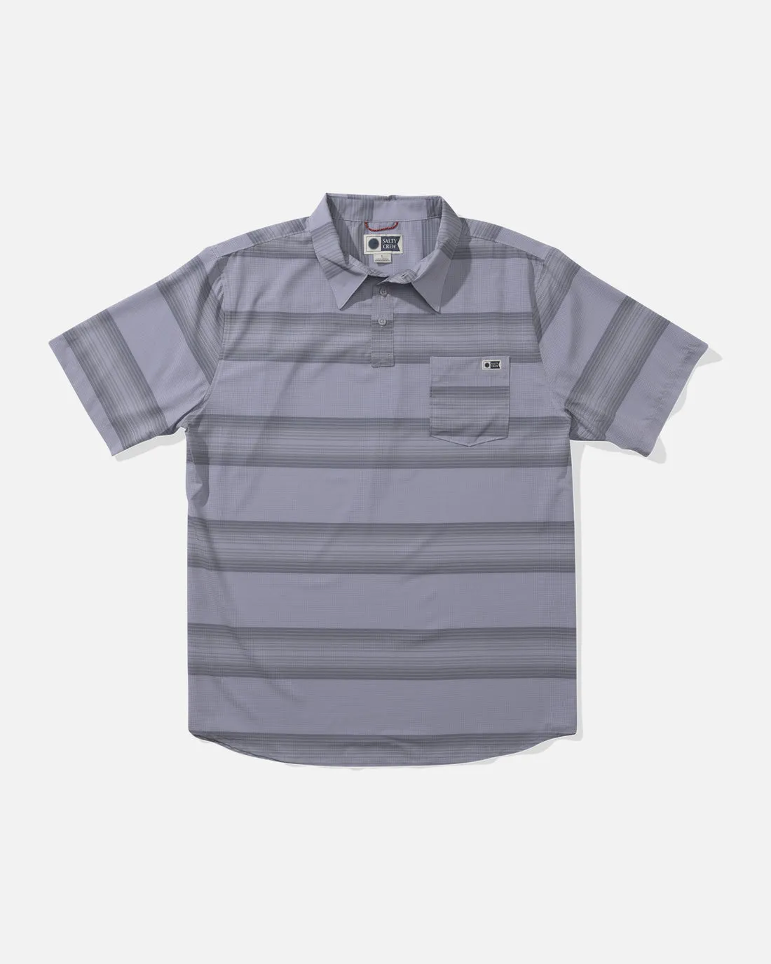 Salty Crew Sundown Perforated Polo - LIGHT GREY sold by Sun Diego Boardshops