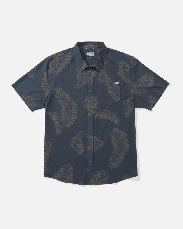 Salty Crew Stringer Perforated UV Button Up - BLUEFIN sold by Sun Diego Boardshops