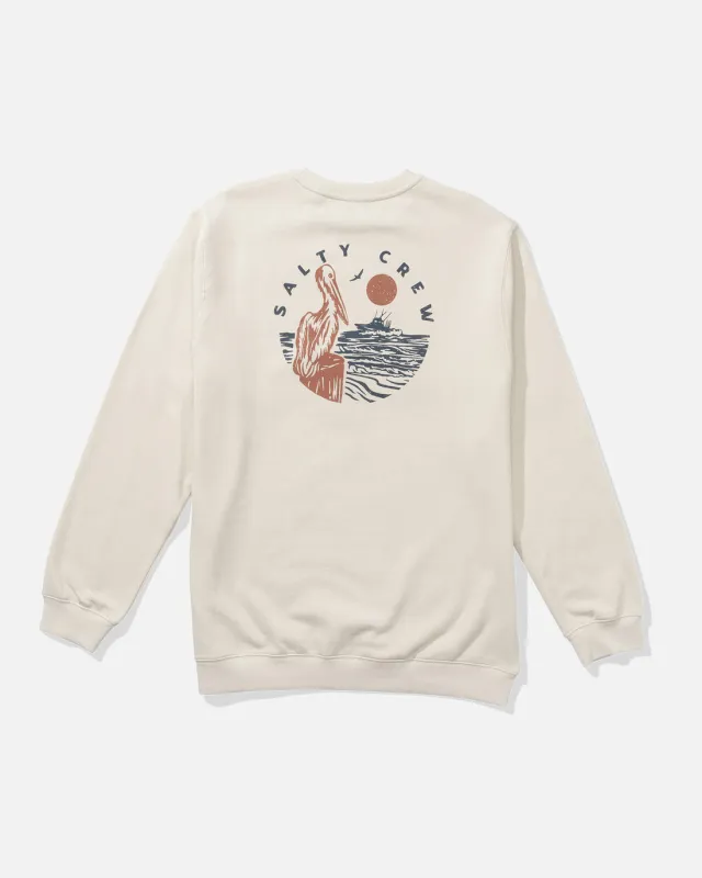 Salty Crew Stake Out Crew Fleece - BONE sold by Sun Diego Boardshops