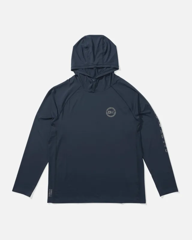 Salty Crew Apex Perforated Sunshirt Hoodie - BLUEFIN sold by Sun Diego Boardshops