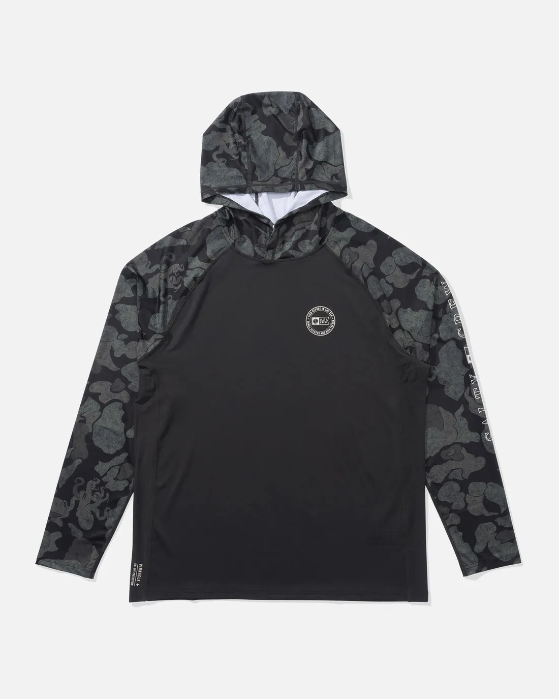 Salty Crew Apex Perforated Sunshirt Hoodie - BLACK CAMO sold by Sun Diego Boardshops