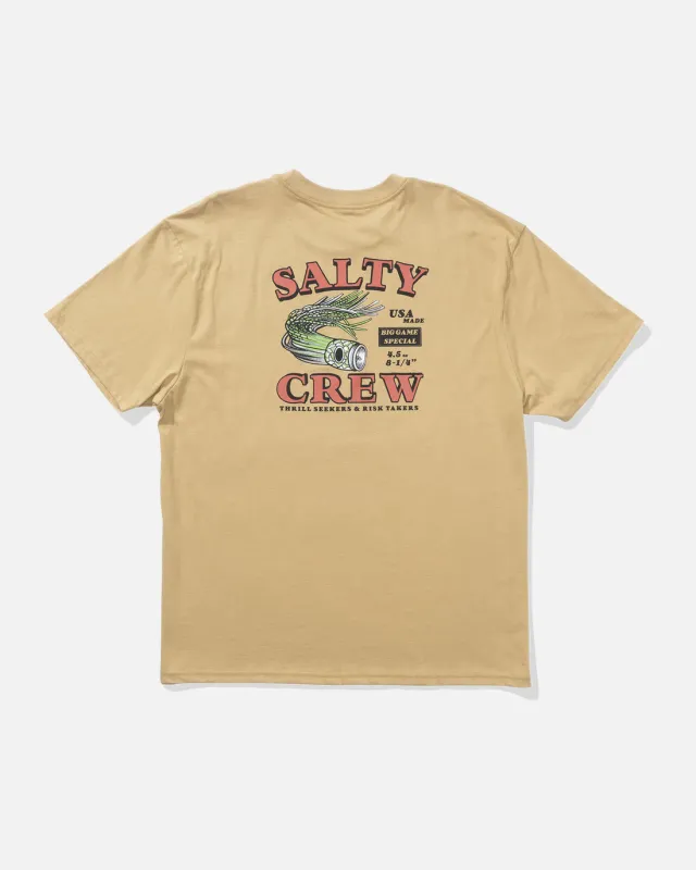 Salty Crew Lured Classic Tee - KHAKI sold by Sun Diego Boardshops