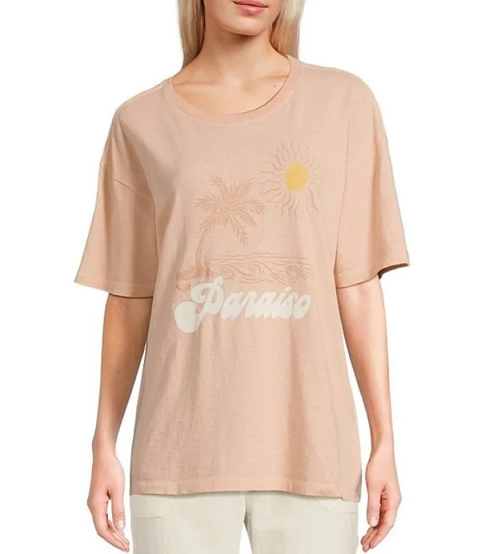Roxy Paraiso Graphic T-Shirt - PINK CHAMPAGNE sold by Sun Diego Boardshops