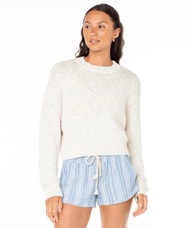 Roxy Enchanted Sky Crewneck Sweater - PARCHMENT sold by Sun Diego Boardshops