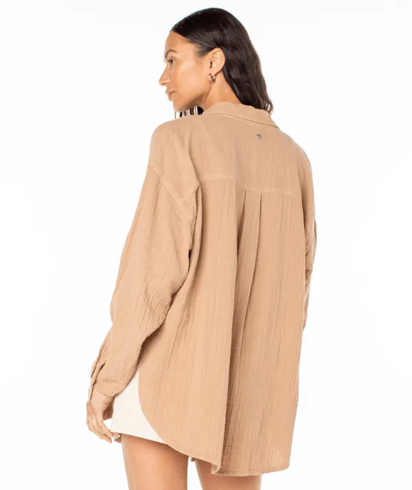 Roxy Morning Time Long Sleeve Top - PRALINE sold by Sun Diego Boardshops product image thumbnail 2