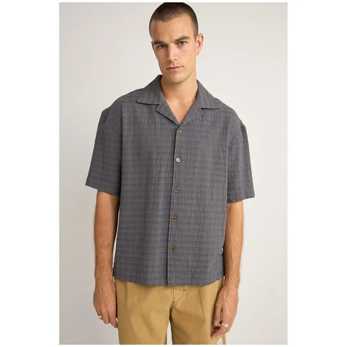 Rhythm RELAXED TEXTURED STRIPE SHIRT - CHARCOAL sold by Sun Diego Boardshops product image thumbnail 2