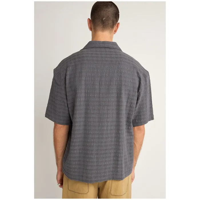 Rhythm RELAXED TEXTURED STRIPE SHIRT - CHARCOAL sold by Sun Diego Boardshops product image thumbnail 3