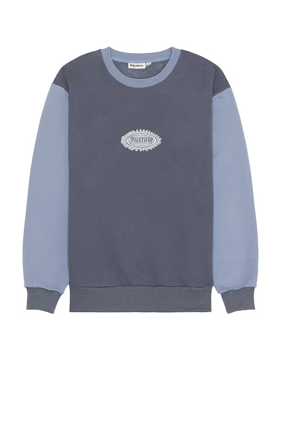 Rhythm Ellipse Sun Crewneck Sweatshirt - BLUE sold by Sun Diego Boardshops