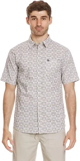 Quiksilver Florever Classic Short Sleeve Shirt - SILVER BIRCH sold by Sun Diego Boardshops