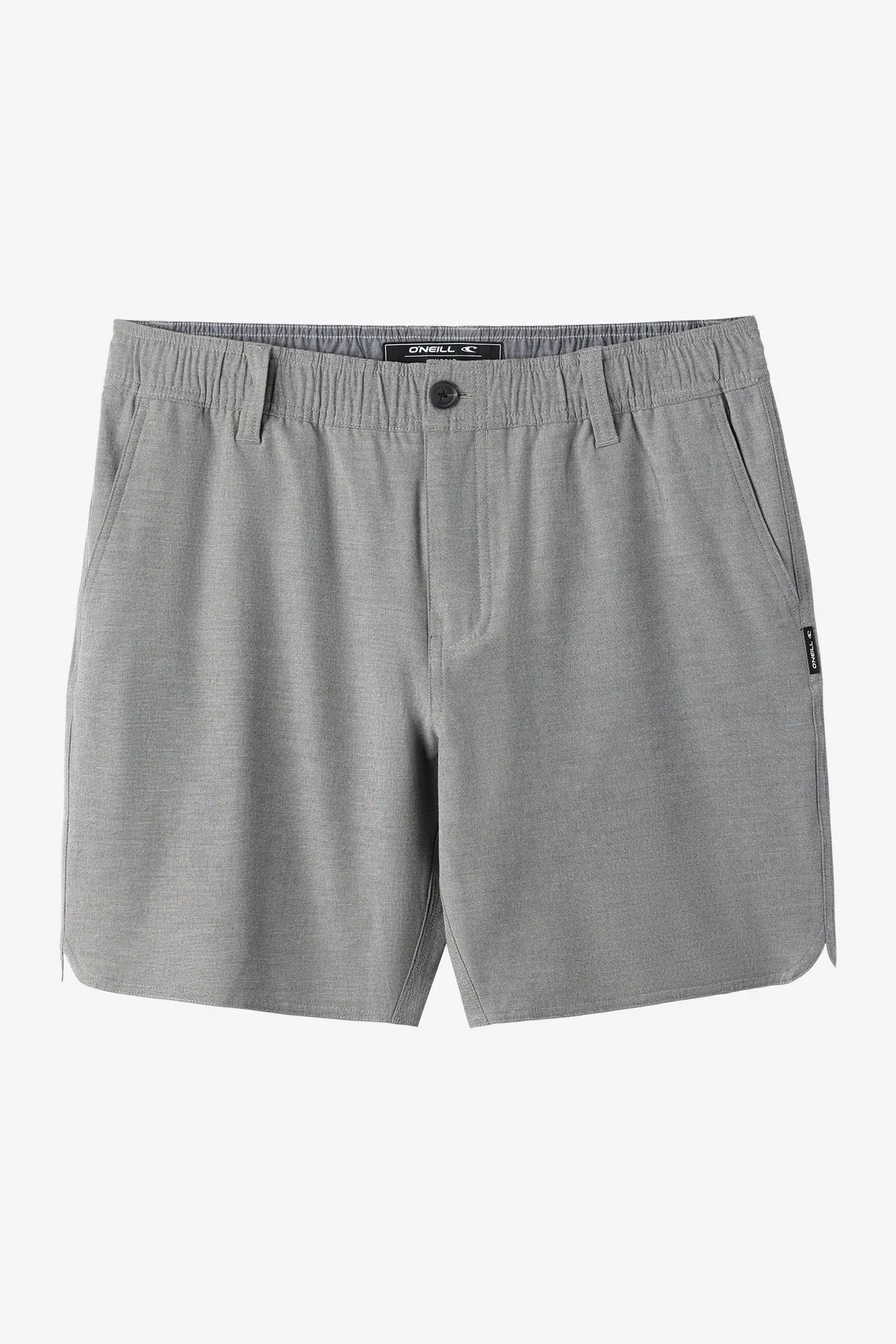 O'Neill RESERVE LIGHT CHECK 18" SCALLOP HYBRID SHORTS - GRAPHITE sold by Sun Diego Boardshops