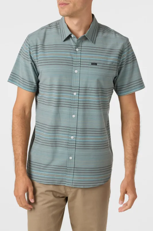O'Neill TRVLR UPF TRAVERSE STRIPE STANDARD FIT SHIRT - SAGE sold by Sun Diego Boardshops